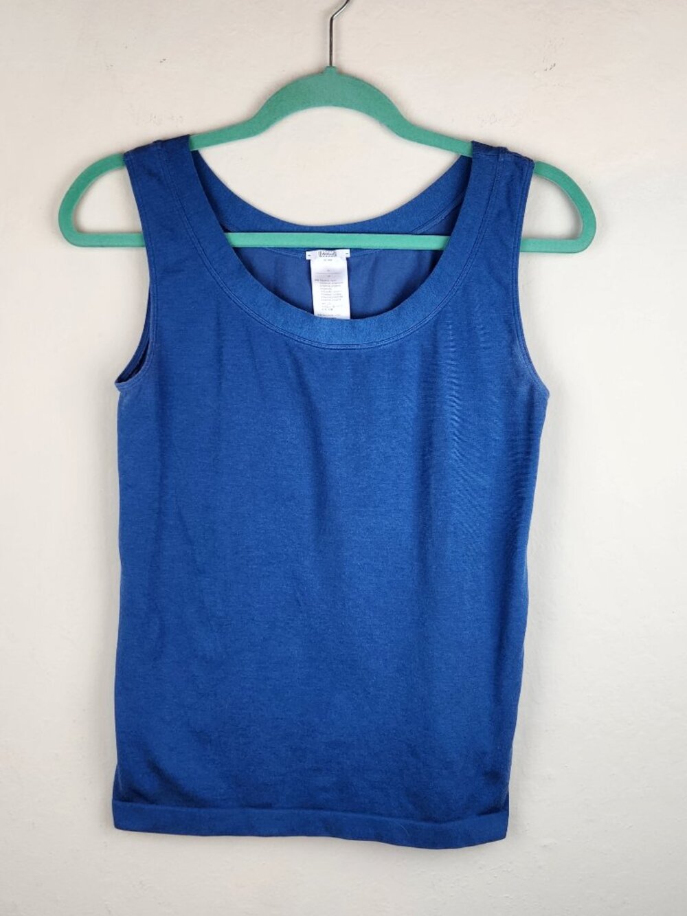 Wolford Athens Scoop Neck Seamless Tank Top Blue size M